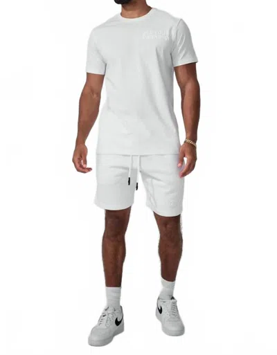 Jordan Craig Retro Paradise Tonal Shorts In White