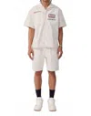 Jordan Craig Retro Re-up Shorts In Bone In White