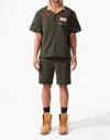 Jordan Craig Retro Re-up Shorts In Dark Green In Green