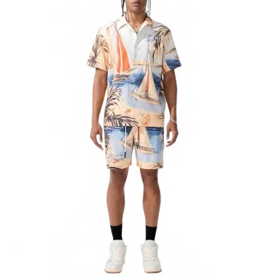 Jordan Craig Retro Wanderlust Party Short & Shirt Set In Lauderdale In Multi