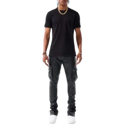 Jordan Craig Ross Stacked Billie Jean Cargo Pants In Black