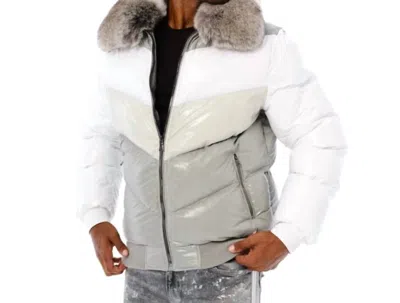 Jordan Craig Sugar Hill Nylon Puffer Jacket In Arctic White In Multi