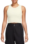 Jordan Crop Cotton Blend Tank Top In Sail