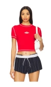 Jordan Cropped Tee In University Red