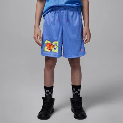 Jordan Customized Air Big Kids' Flame Shorts In Blue