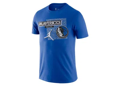 Pre-owned Jordan Dallas Mavericks Essential Statement Drifit T-shirt In Blue