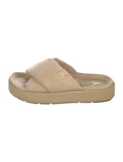 Pre-owned Jordan Dd9277-212  Sophia Slide Sesame (women's) Nylon Slides In Neutrals
