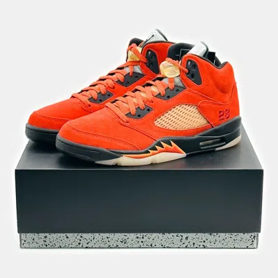 Pre-owned Jordan Dd9336-800 Nike Air  5 Dunk On Mars For Her Fire Red Black Orange