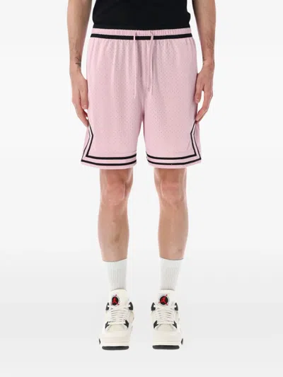 Jordan Diamond Mesh Shorts In Pink