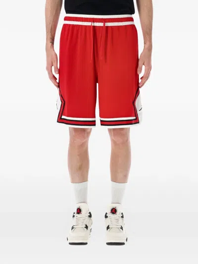 Jordan Diamond Mesh Shorts In Red