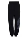 Jordan Drawstring Graphic Trousers In Black