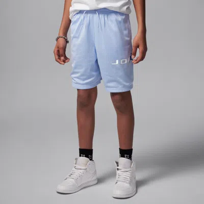 Jordan Dri-fit Big Kids' Baseline Mesh Shorts In Blue