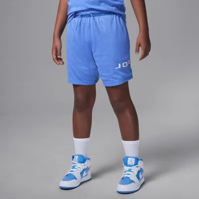 Jordan Dri-fit Big Kids' Baseline Mesh Shorts In Blue