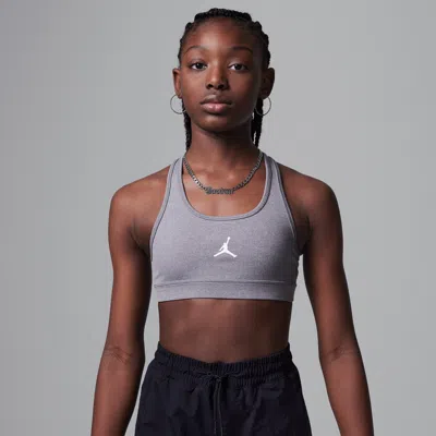 Jordan Dri-fit Big Kids' Jumpman Bra In Grey