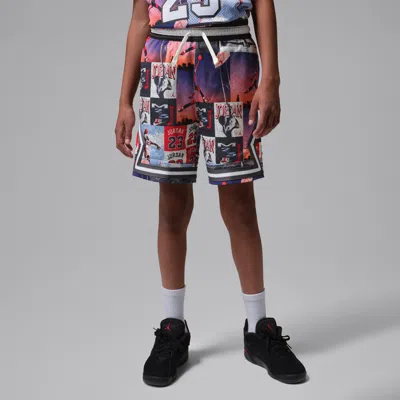 Jordan Dri-fit Big Kids' Mj Printed Sport Diamond Shorts In Multi