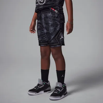 Jordan Dri-fit Big Kids' Mj Printed Sport Diamond Shorts In Iron Gray/black