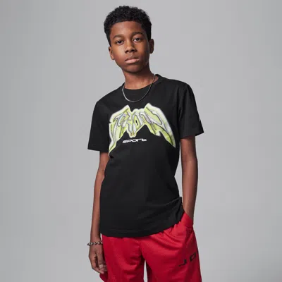 Jordan Dri-fit Big Kids' Sports Graphic T-shirt In Black