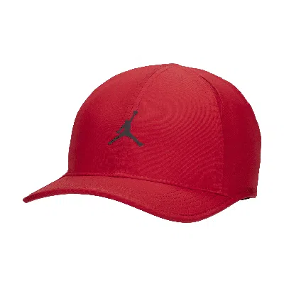 Jordan Dri-fit Club Unstructured Curved Bill Cap In Red