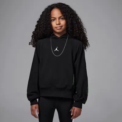 Jordan Dri-fit Sport Big Kids' Pullover Hoodie In Black