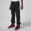 Jordan Dri-fit Sport Big Kids' Statement Hoop Fleece Pants In Black