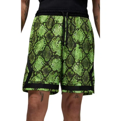 Jordan Dri-fit Sport Diamond Mesh Shorts In Green