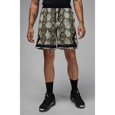 Jordan Dri-fit Sport Diamond Mesh Shorts In Gray