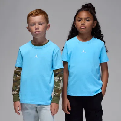 Jordan Dri-fit Sport Little Kids' Core T-shirt In Blue