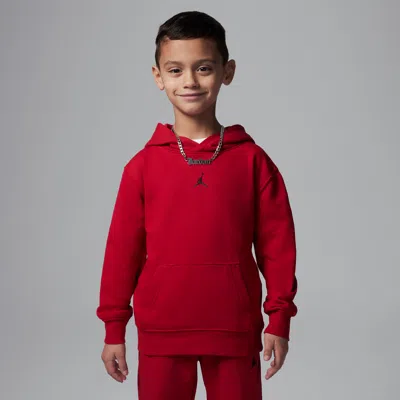 Jordan Dri-fit Sport Little Kids' Crossover Pullover Hoodie In Red