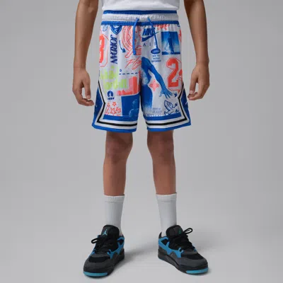 Jordan Dri-fit Little Kids' Mj Printed Sport Diamond Shorts In Multi