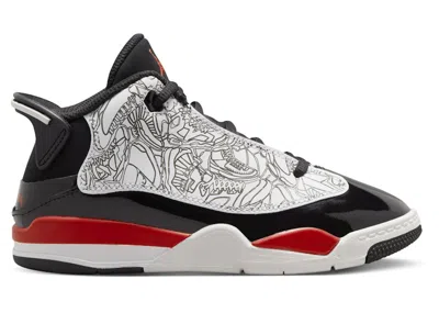 Pre-owned Jordan Dub Zero Sneakers In White/black/fire Red