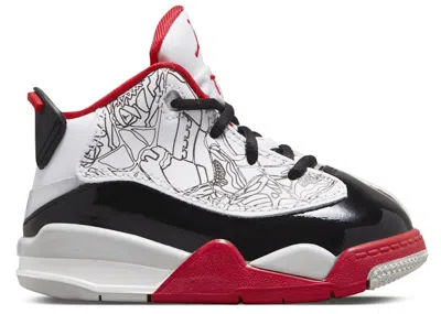 Pre-owned Jordan Dub Zero True Red Sneakers In White/black/neutral Grey