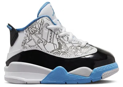 Pre-owned Jordan Dub Zero University Blue Sneakers In White/black/neutral Grey