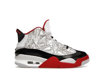 Pre-owned Jordan Dub Zero Varsity Red (2022) Sneakers In White/black/neutral Grey In Multi