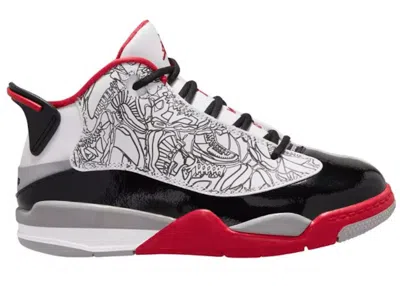 Pre-owned Jordan Dub Zero Varsity Red (2022) Sneakers In White/black/neutral Grey In Multi