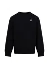 Jordan Boys Brooklyn Fleece Essential Crew Sweatshirt In Black