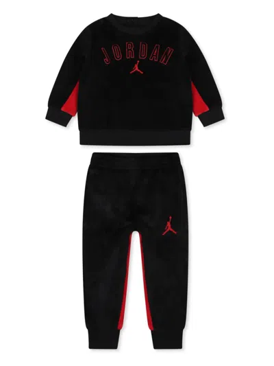 Jordan Babies' Embroidered Tracksuit Set In Black