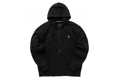 Pre-owned Jordan Essential Brooklyn Full-zip Fleece Hoodie Black