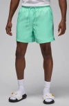 Jordan Essential Poolside Drawstring Shorts In Emerald Rise/white