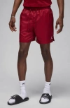 Jordan Essential Poolside Drawstring Shorts In Team Red/ White