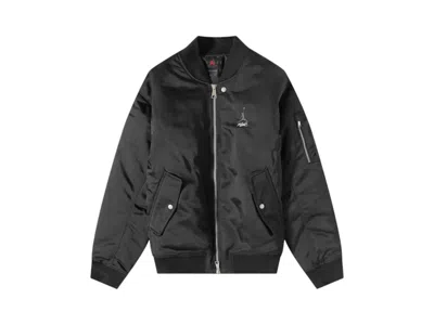 Pre-owned Jordan Essential Statement Renegade Bomber Jacket In Black