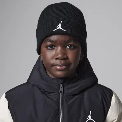 Jordan Essentials Big Kids' 2-piece Beanie Set In Black