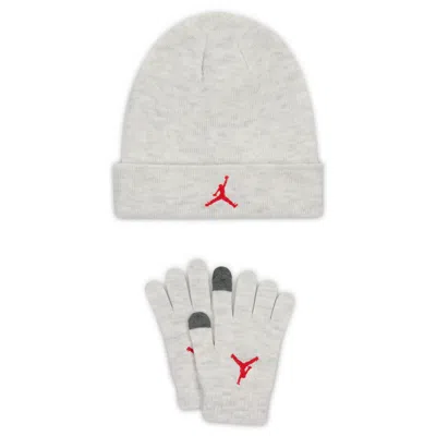 Jordan Essentials Big Kids' 2-piece Beanie Set In White