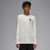 Jordan Essentials Big Kids' Baseline Long Sleeve T-shirt In White