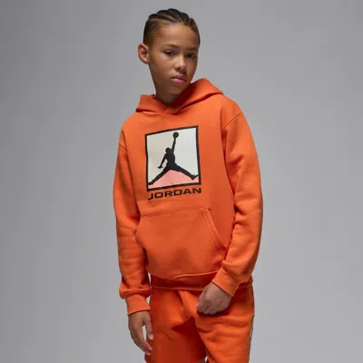 Jordan Essentials Big Kids' Fleece Baseline Pullover Hoodie In Black