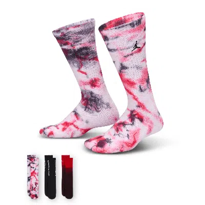 Jordan Essentials Big Kids' Poolside Crew Socks (3 Pairs) In Black