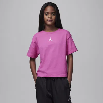 Jordan Essentials Big Kids' T-shirt In Black