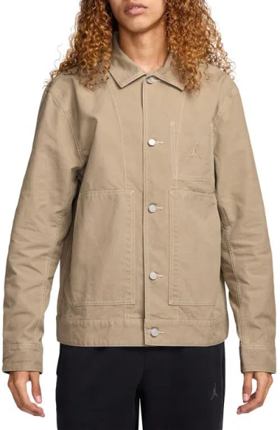 Jordan Essentials Chicago Canvas Jacket In Desert Camo