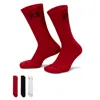 Jordan Essentials Crew Socks (3 Pairs) In Red