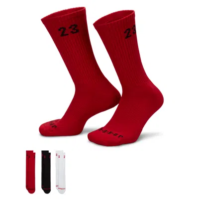 Jordan Essentials Crew Socks (3 Pairs) In Multi