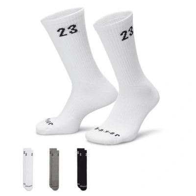 Jordan Essentials Crew Socks (3 Pairs) In Multicolor